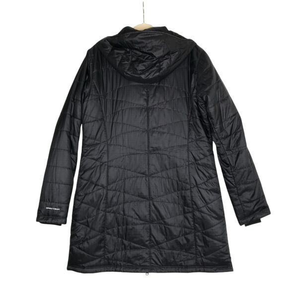 COLUMBIA Mighty Lite Hooded Omni Heat Jacket-Coat Sz XL Black Full Zip Insulated - Picture 7 of 15